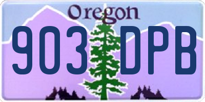 OR license plate 903DPB