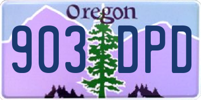 OR license plate 903DPD