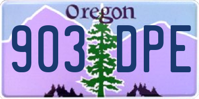 OR license plate 903DPE
