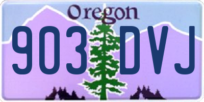 OR license plate 903DVJ