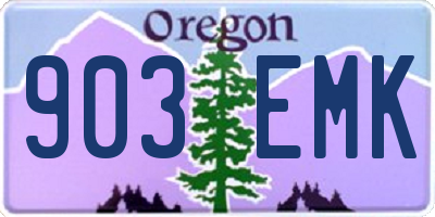 OR license plate 903EMK