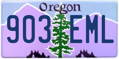 OR license plate 903EML