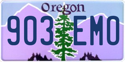 OR license plate 903EMO