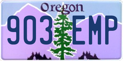 OR license plate 903EMP