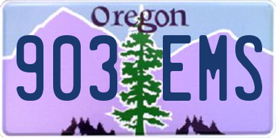 OR license plate 903EMS