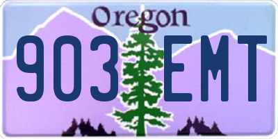 OR license plate 903EMT