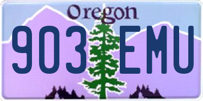 OR license plate 903EMU