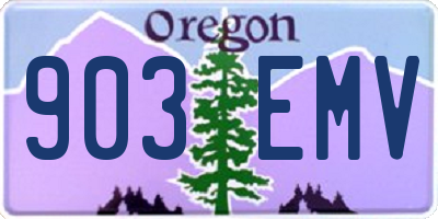 OR license plate 903EMV
