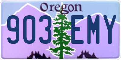 OR license plate 903EMY