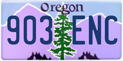 OR license plate 903ENC