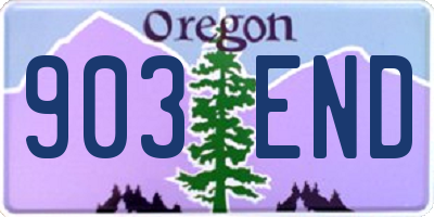 OR license plate 903END