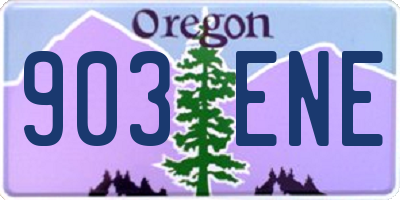 OR license plate 903ENE