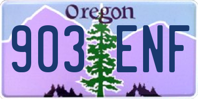 OR license plate 903ENF
