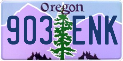 OR license plate 903ENK