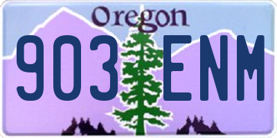 OR license plate 903ENM