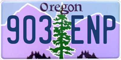 OR license plate 903ENP