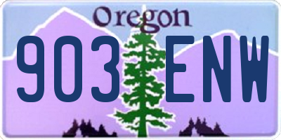 OR license plate 903ENW