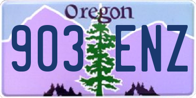 OR license plate 903ENZ