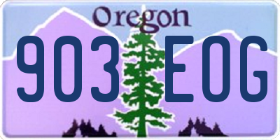 OR license plate 903EOG