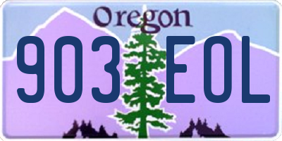 OR license plate 903EOL