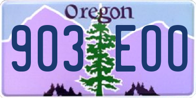 OR license plate 903EOO