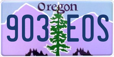 OR license plate 903EOS