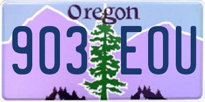 OR license plate 903EOU