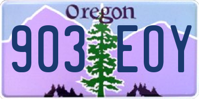 OR license plate 903EOY