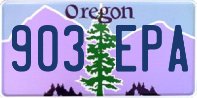 OR license plate 903EPA