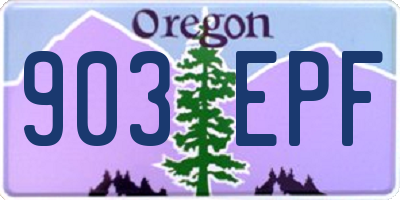 OR license plate 903EPF