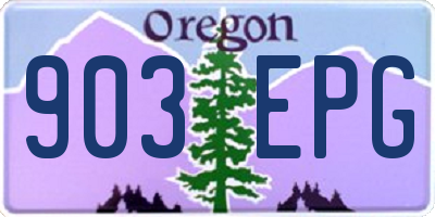 OR license plate 903EPG