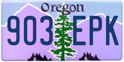 OR license plate 903EPK