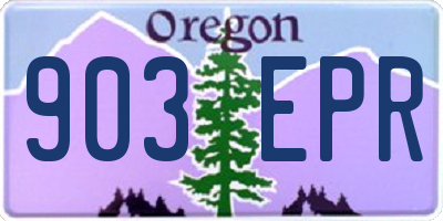 OR license plate 903EPR