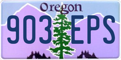 OR license plate 903EPS