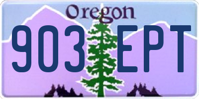 OR license plate 903EPT
