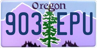 OR license plate 903EPU
