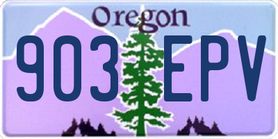 OR license plate 903EPV