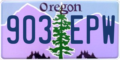 OR license plate 903EPW