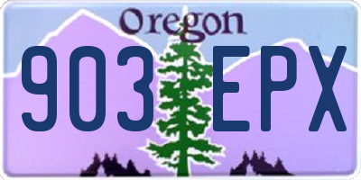 OR license plate 903EPX
