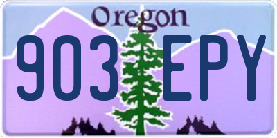 OR license plate 903EPY