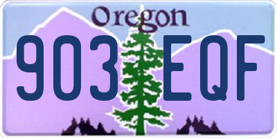 OR license plate 903EQF