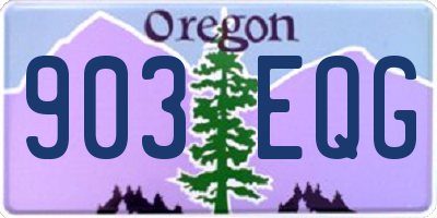 OR license plate 903EQG