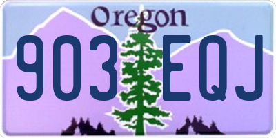 OR license plate 903EQJ