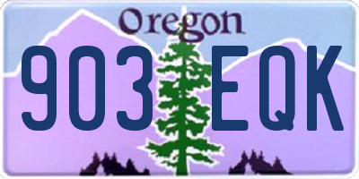 OR license plate 903EQK