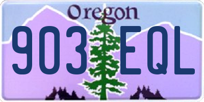 OR license plate 903EQL