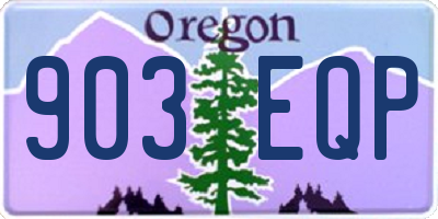 OR license plate 903EQP