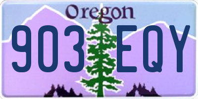 OR license plate 903EQY