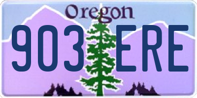 OR license plate 903ERE