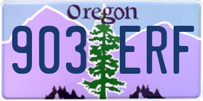 OR license plate 903ERF