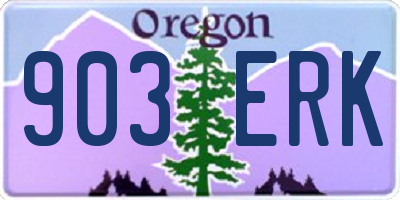 OR license plate 903ERK